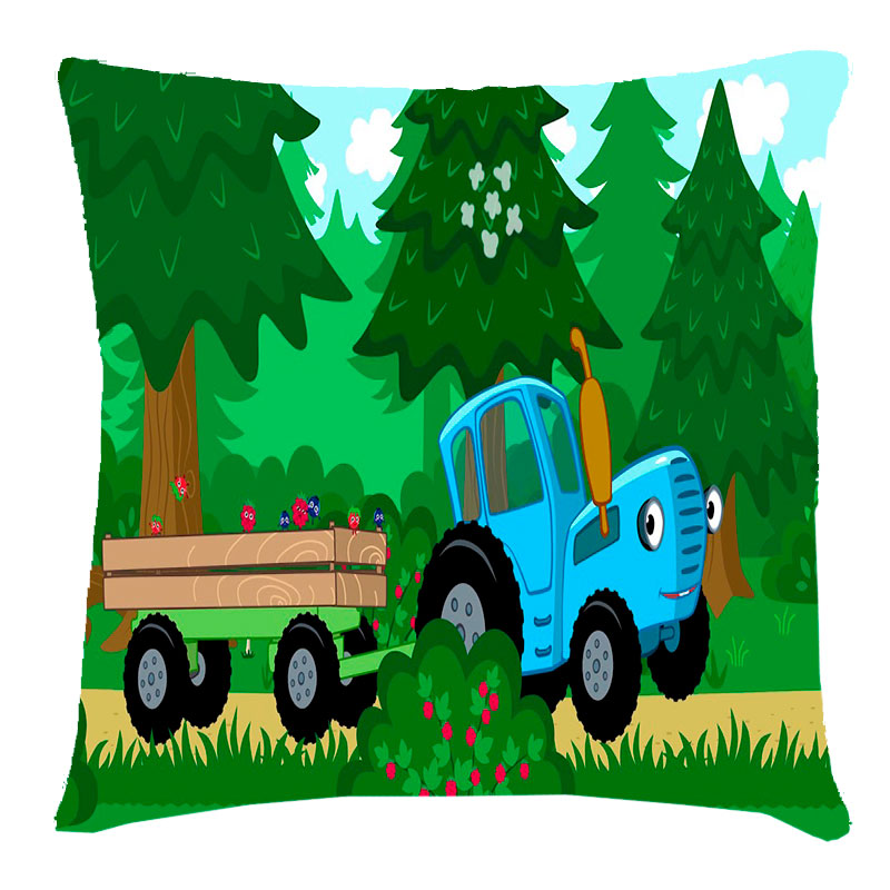 Горшок трактор для малышей. Подушка синий трактор. Синий трактор мягкая подушка. Фотообои синий трактор. Ткань синий трактор.