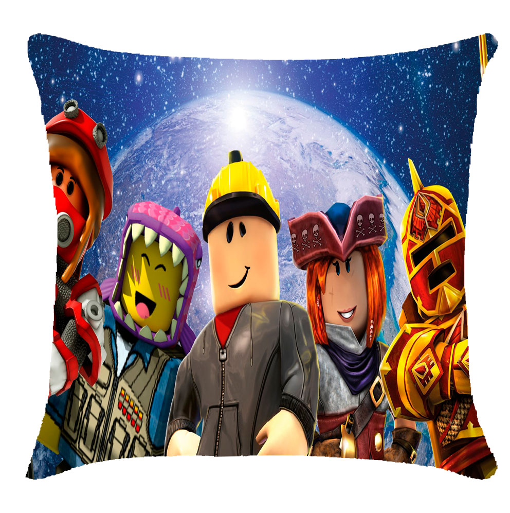 Подушка герои ROBLOX на фоне космоса