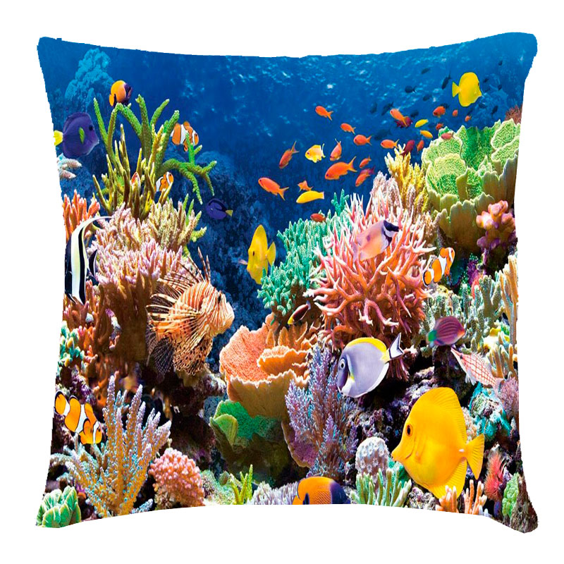 Подушка з 3Д принтом 'Великий Бар'єрний риф'