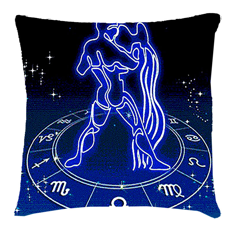 Подушка с 3Д рисунком знак зодиака 'Водолей'