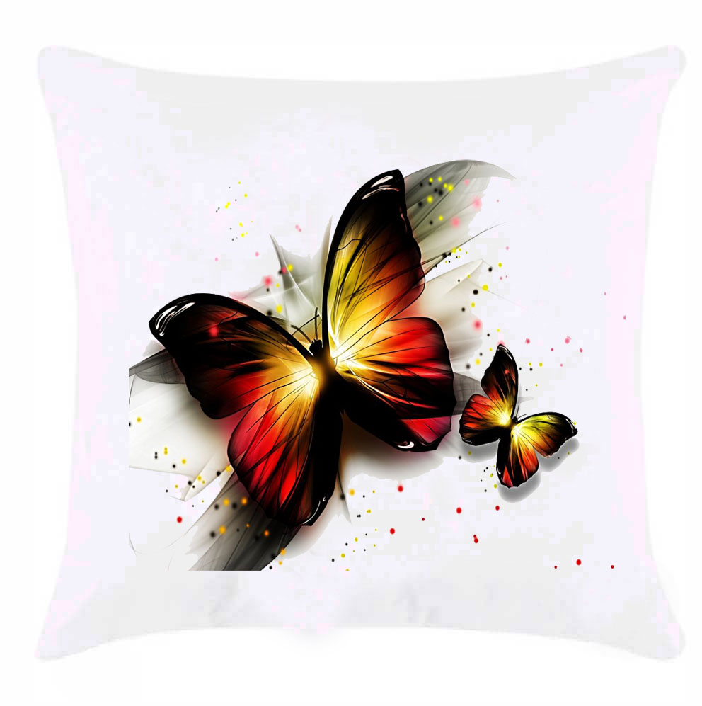 Подушка с картинкой огненная бабочка