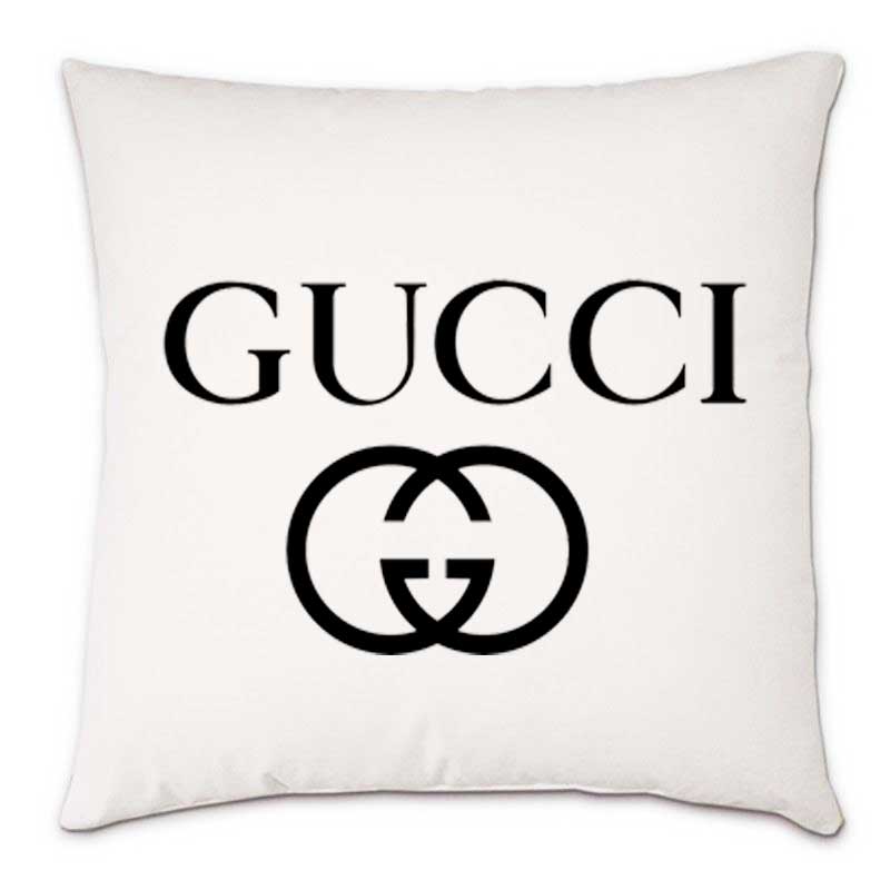 Подушка с логотипом 'Гуччи'