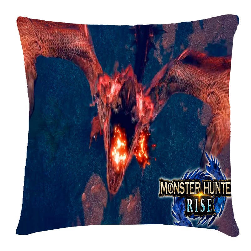 Подушка з принтом 3Д 'Monster Hunter Rise'