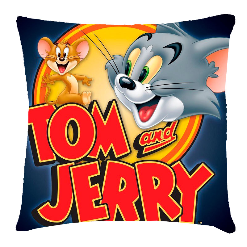Подушка с принтом 3Д 'Том и Джерри'