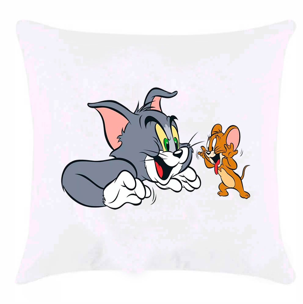 Подушка с принтом Том и Джерри