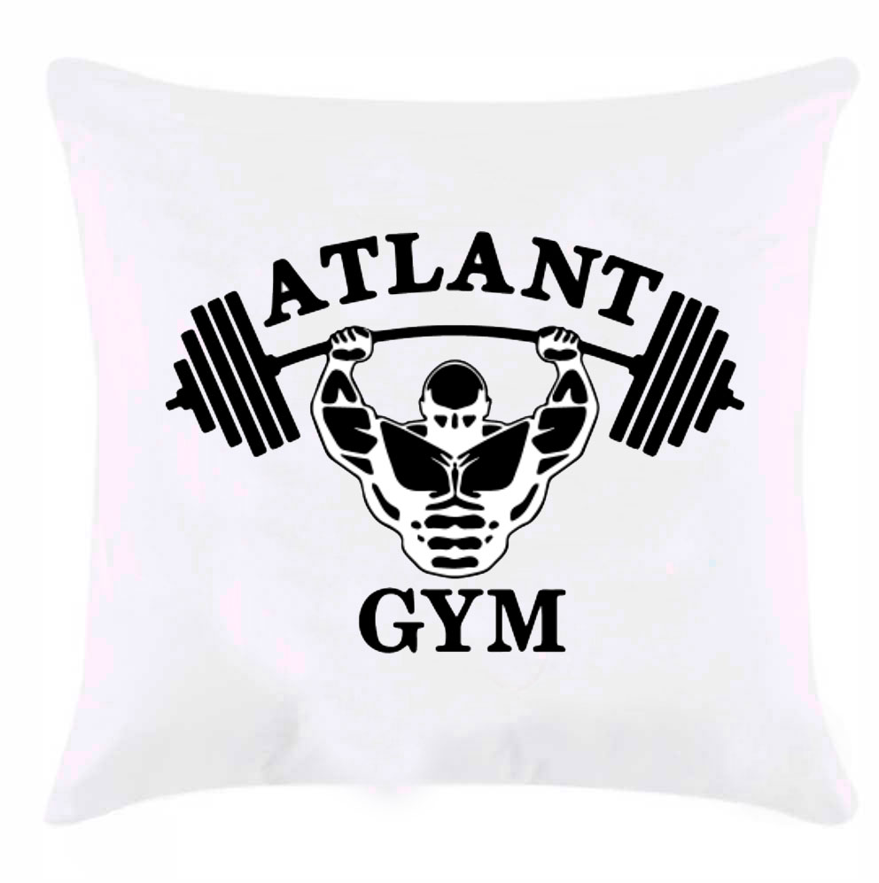 Подушка с принтом 'Atlant Gym'