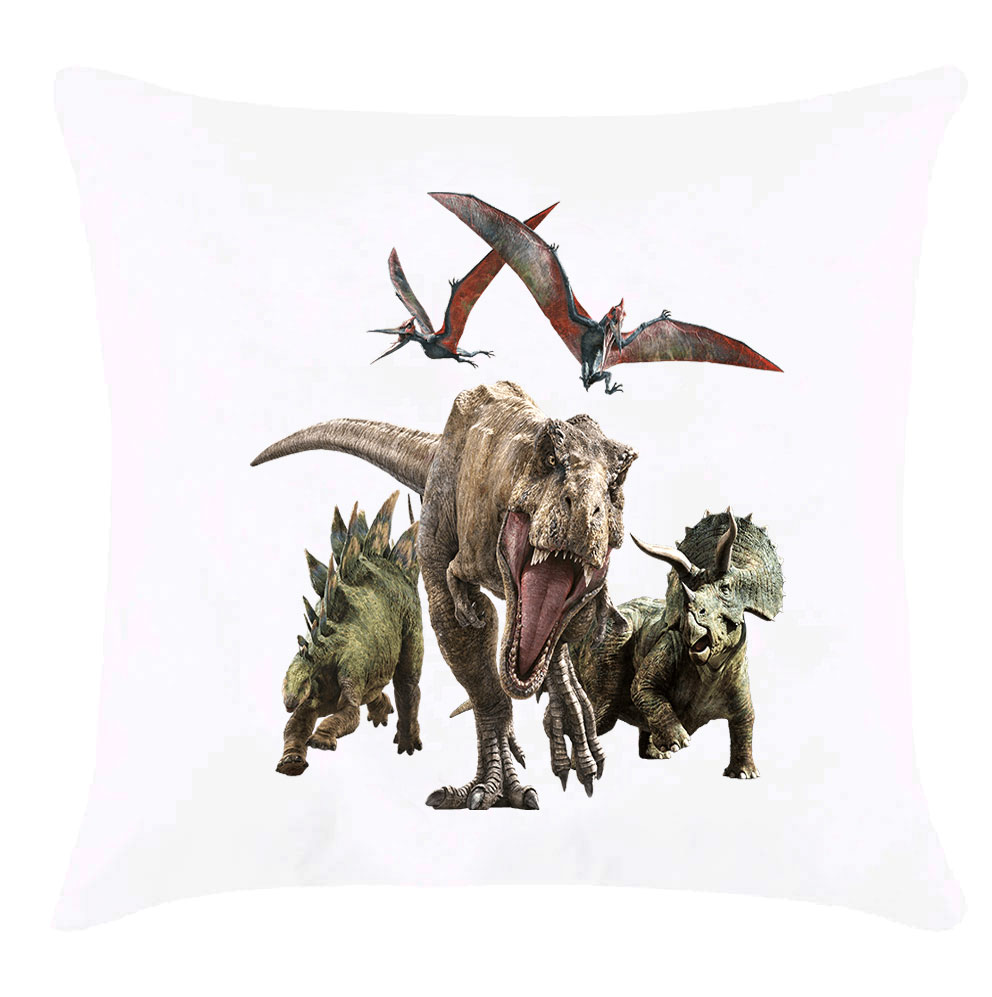 Подушка с принтом 'Динозавры'