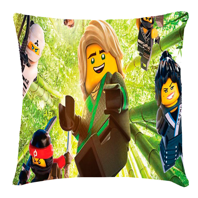 Подушка з принтом 'Герої Ніндзяго' в джунглях