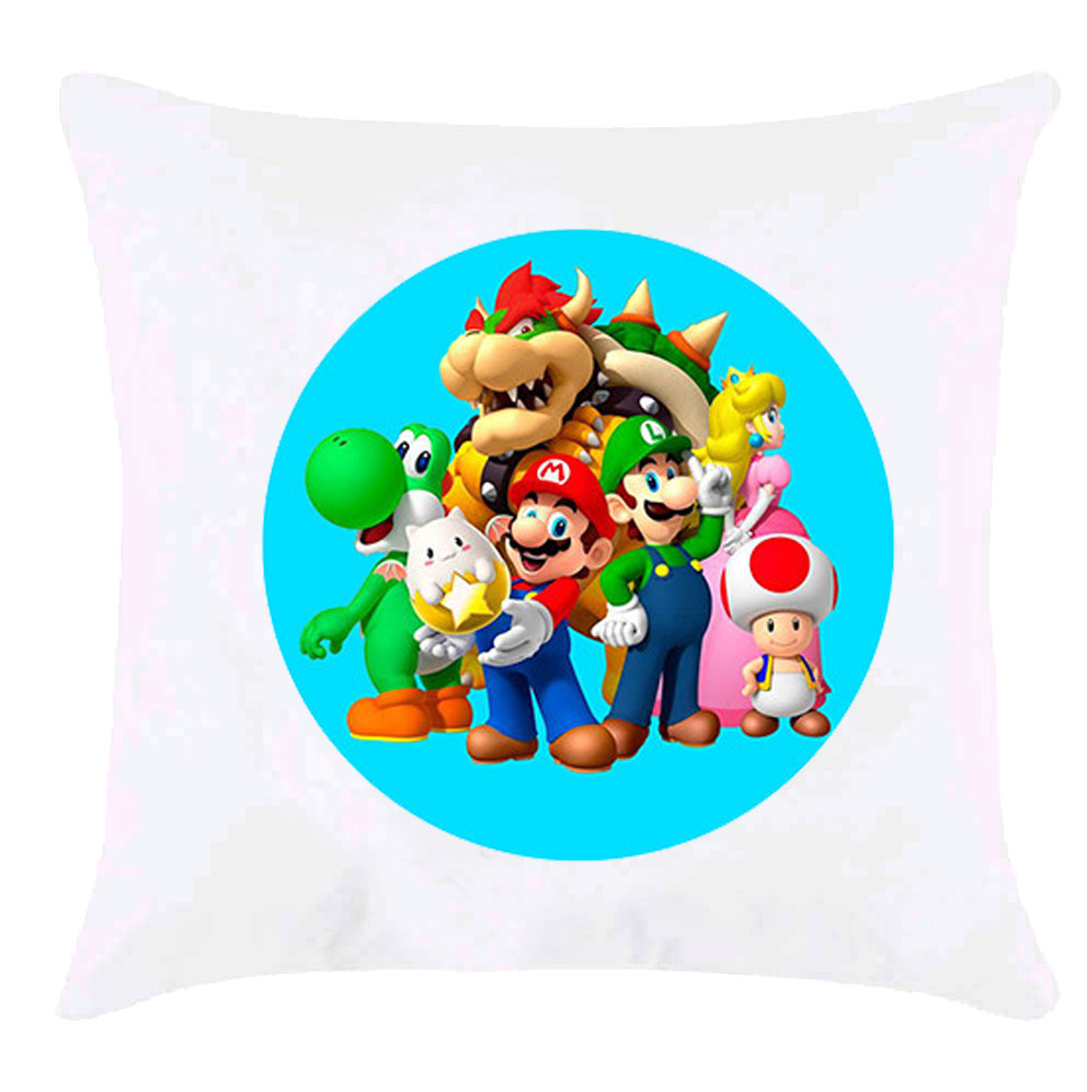 Подушка с принтом герои из 'Супер Марио'