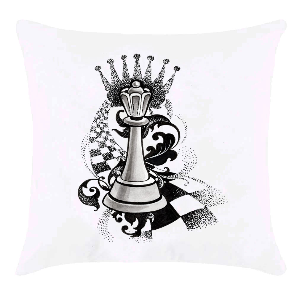 Подушка с шахматной фигурой 'Ферзь'