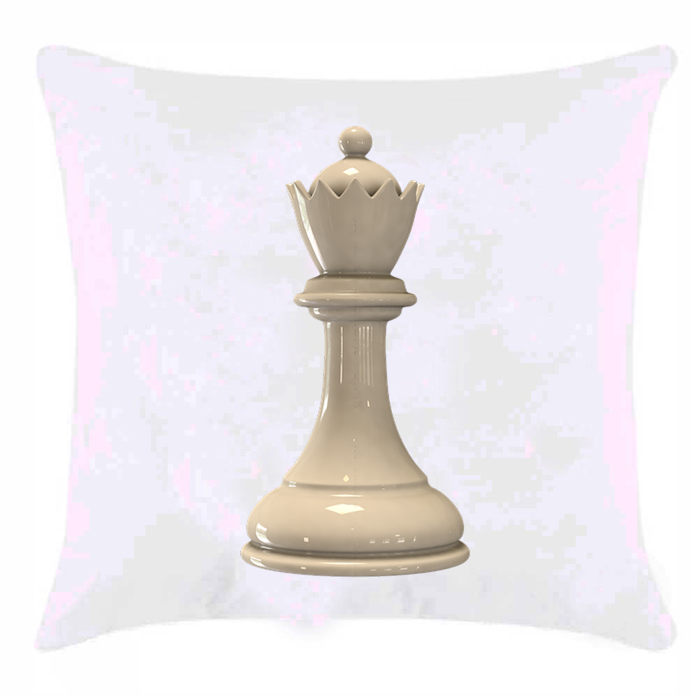 Подушка с шахматной фигурой 'Ферзь белый'