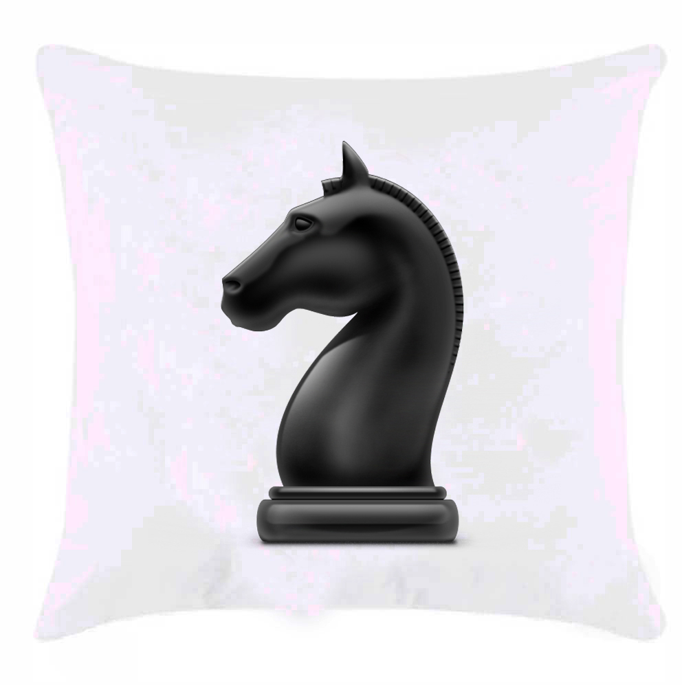 Подушка с шахматной фигурой 'Конь'