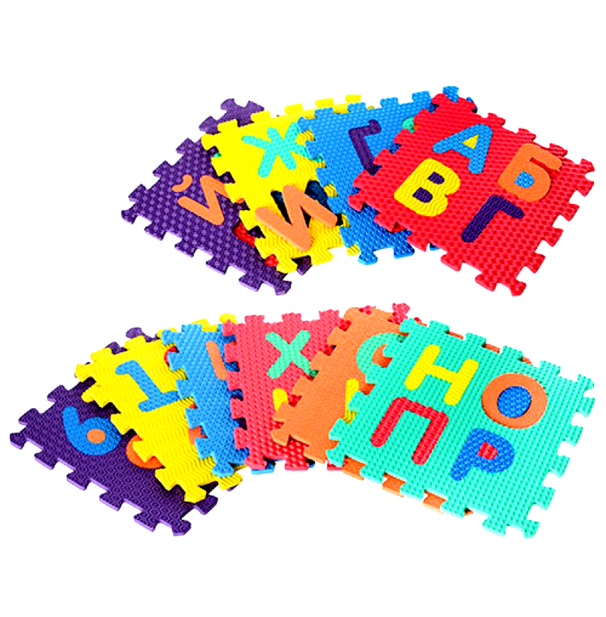 Килимок - мозаїка з цифрами і буквами