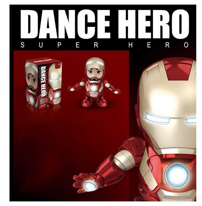 Робот танцующий с подсветкой и музыкой 'Железный человек'