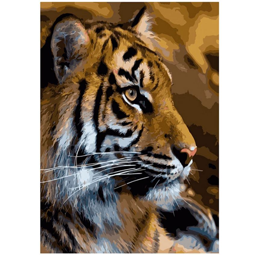 Розпис фарбами за номерами 'Тигр'