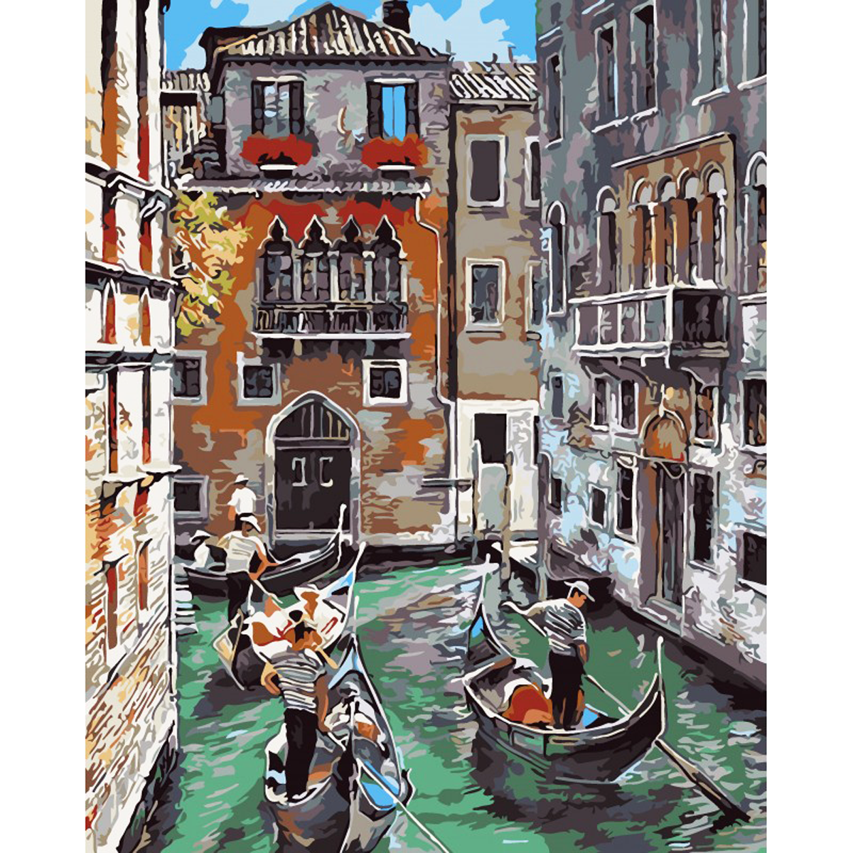 Роспись по номерам 'Каналы Венеции'