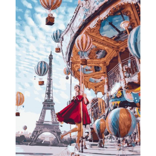 Роспись по номерам 'Воздушные шары Парижа'