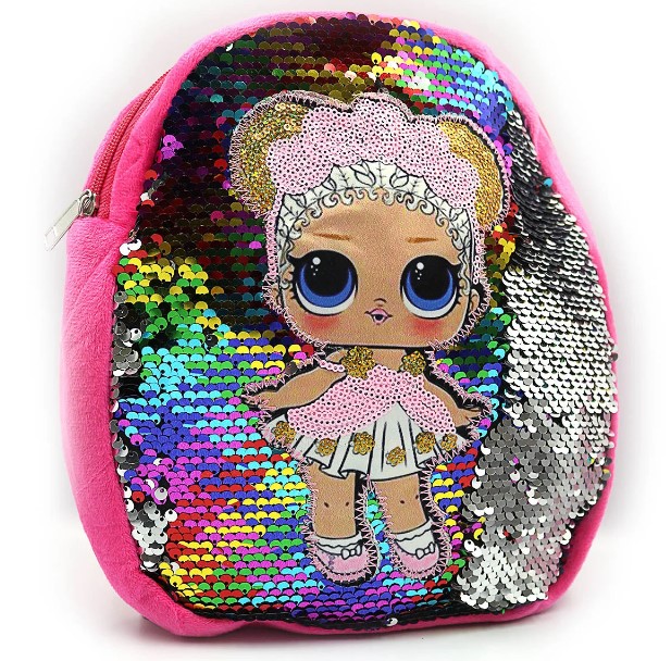 Рюкзак детский розовый с пайетками 'ЛОЛ'
