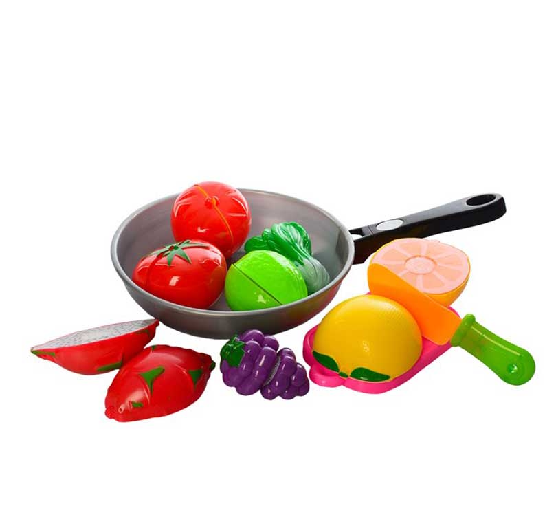 Сковорода з нарізкою овочів і фруктів на липучці