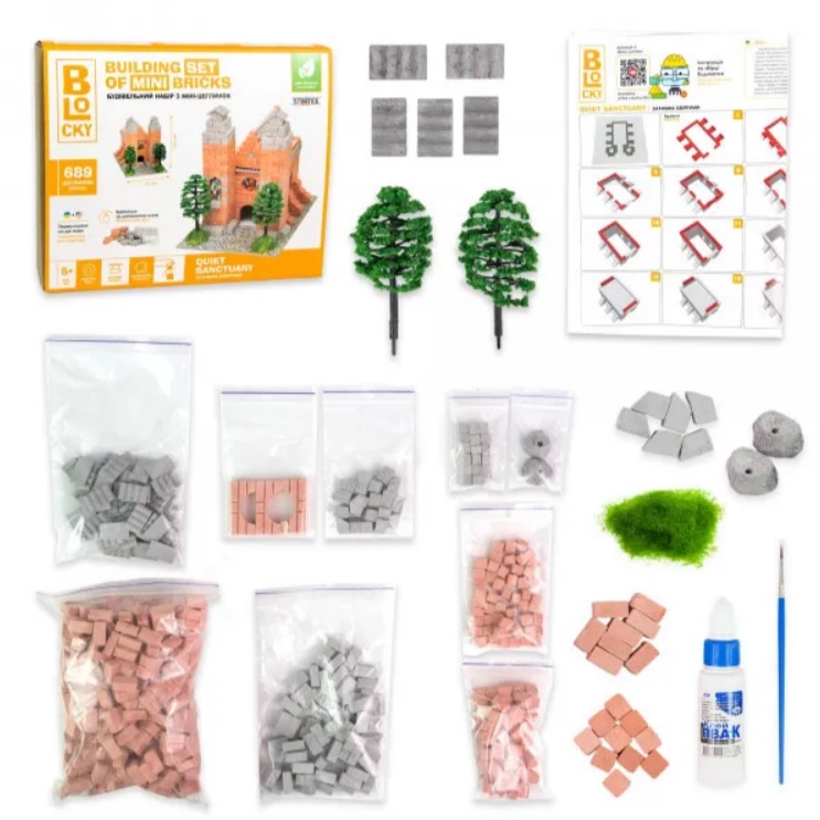 Будівельний набір для творчості з міні-цеглинок BLOCKY 'Затишна Святиня'