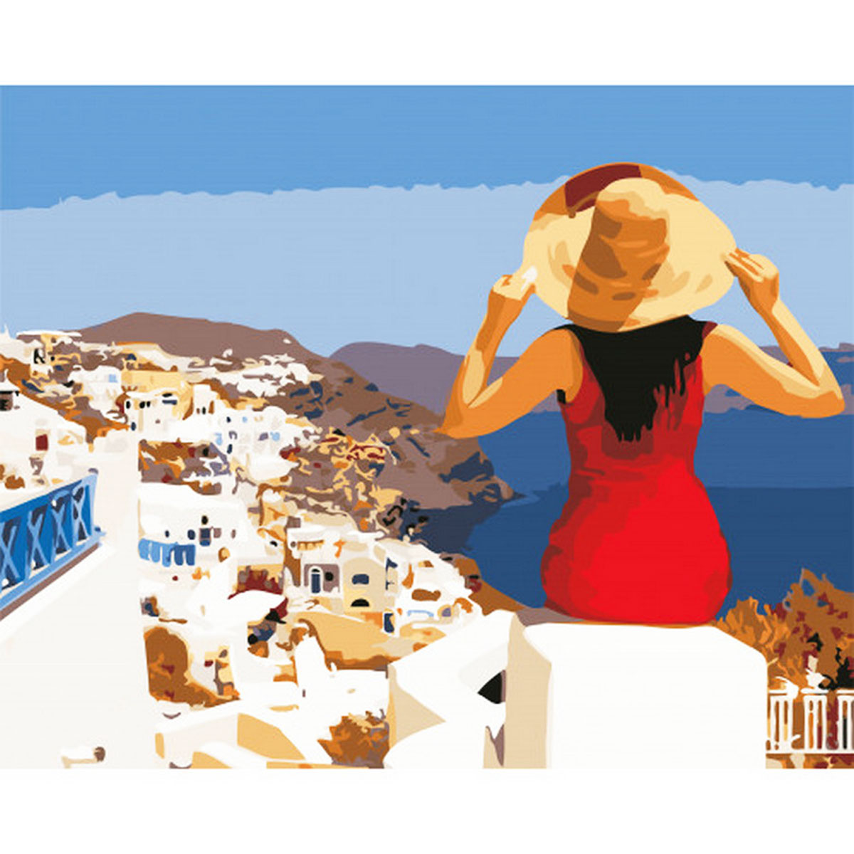 Творчість картина за номерами 'Грецькі канікули'