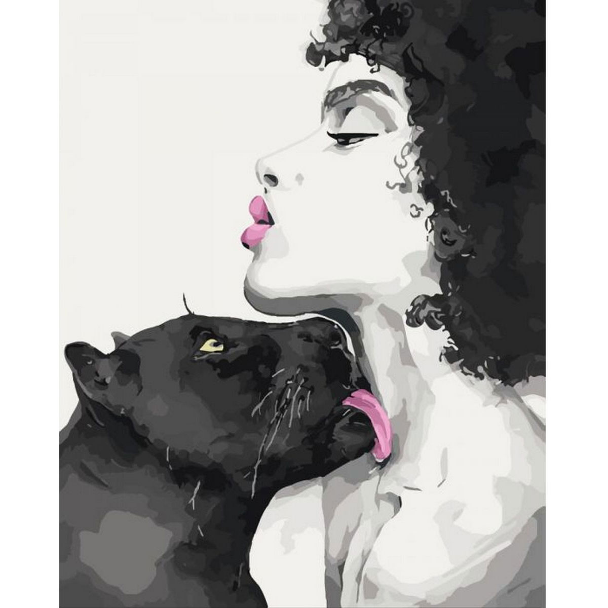 Творчість картина за номерами 'Поцілунок пантери'