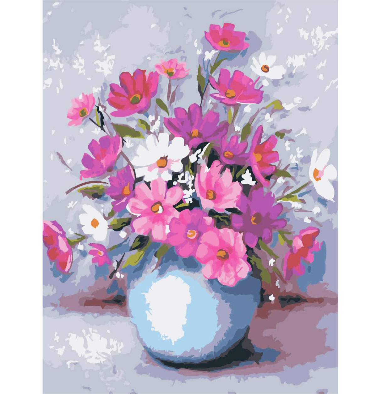 Творчість картина за номерами 'Квіти у вазі'