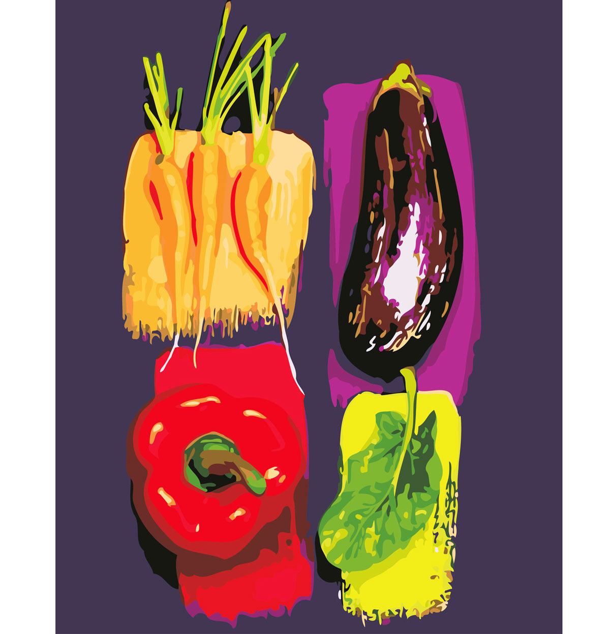 Творчість картина за номерами 'Кольорові овочі'