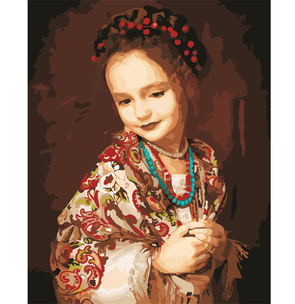 Творчість картина за номерами 'Україночка'