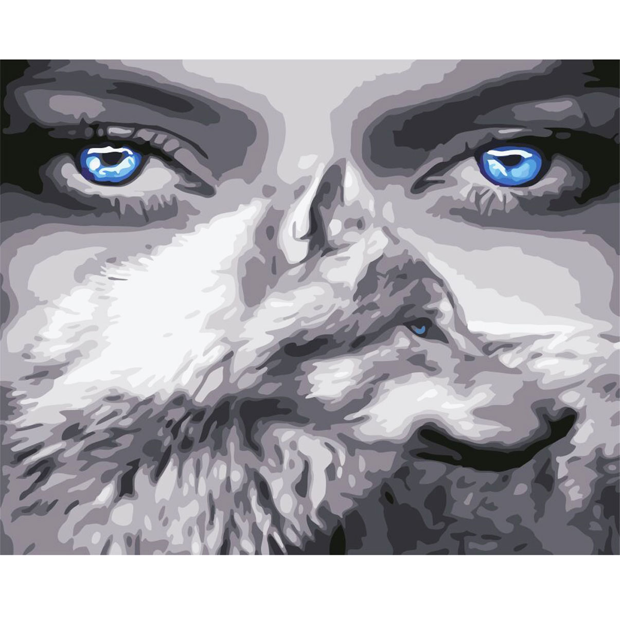 Творчество картина по номерам 'Взгляд волчицы'