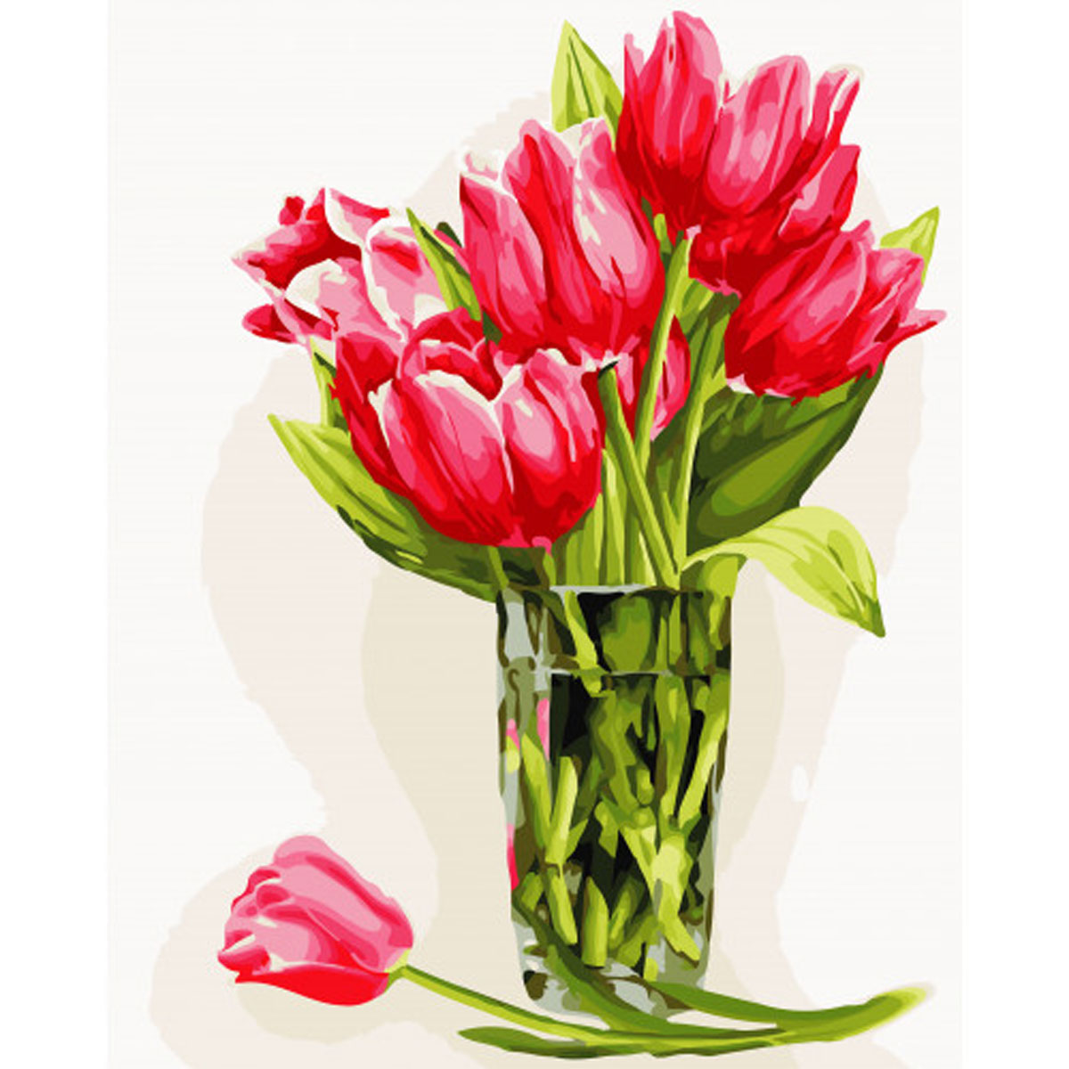 Творчество картина по номерам 'Яркие тюльпаны'
