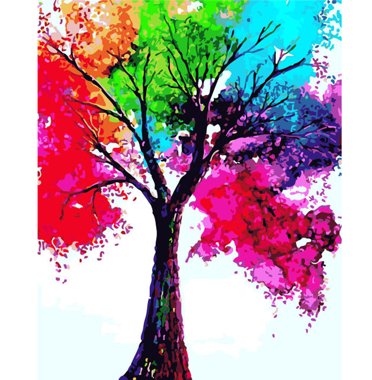 Творчество картина по номерам 'Яркое дерево'
