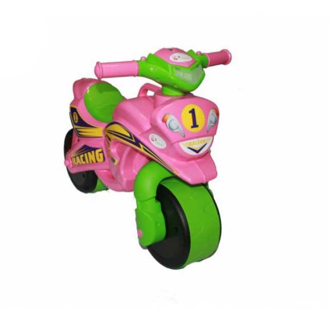 Велобег мотоцикл розовый