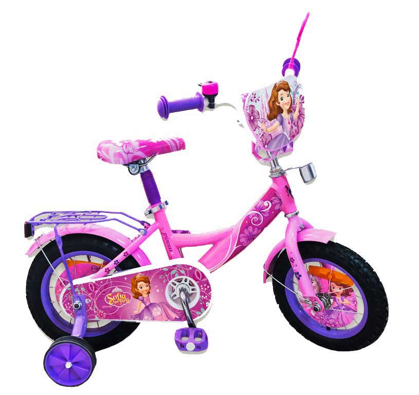 Велосипед 12' для дівчинки зі страхувальними колесами 'Софія'