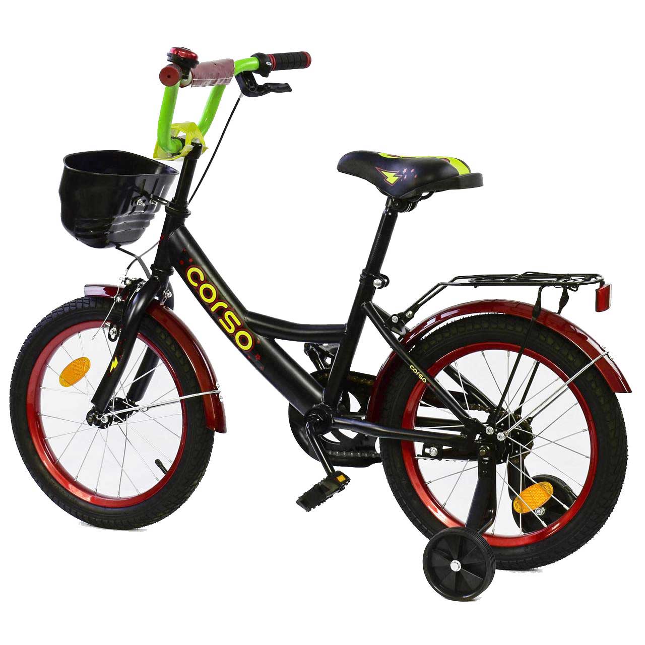 Велосипед 16 'дитячий' CORSO 'з додатковими колесами