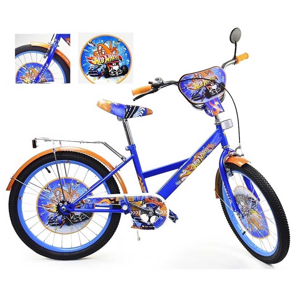 Велосипед 2-х колесный 20'' синий 'HOT WHEEL'