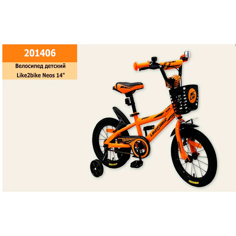 Велосипед 2-х колесный Like2bike Neos оранжевый 14'
