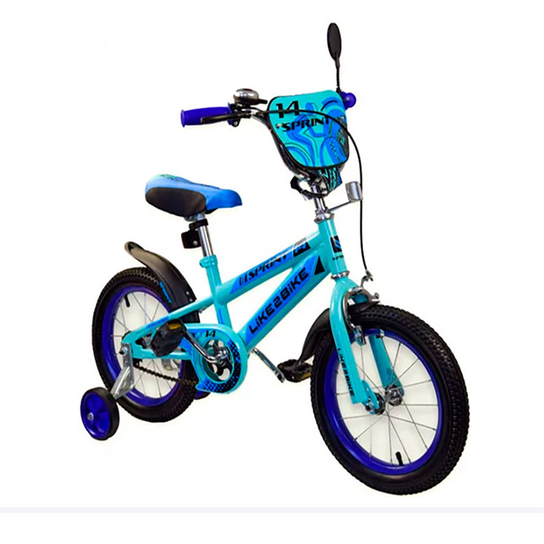 Велосипед 2-х колесный Like2bike Sprint голубой 14'
