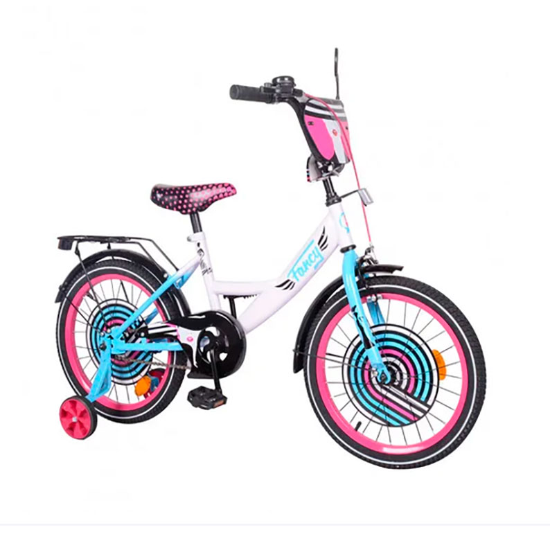 Велосипед 2-х колесный TILLY Fancy white+pink+blue 18'