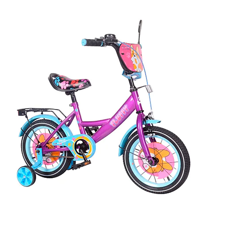 Велосипед 2-х колесный TILLY Fluffy purple + blue 14'