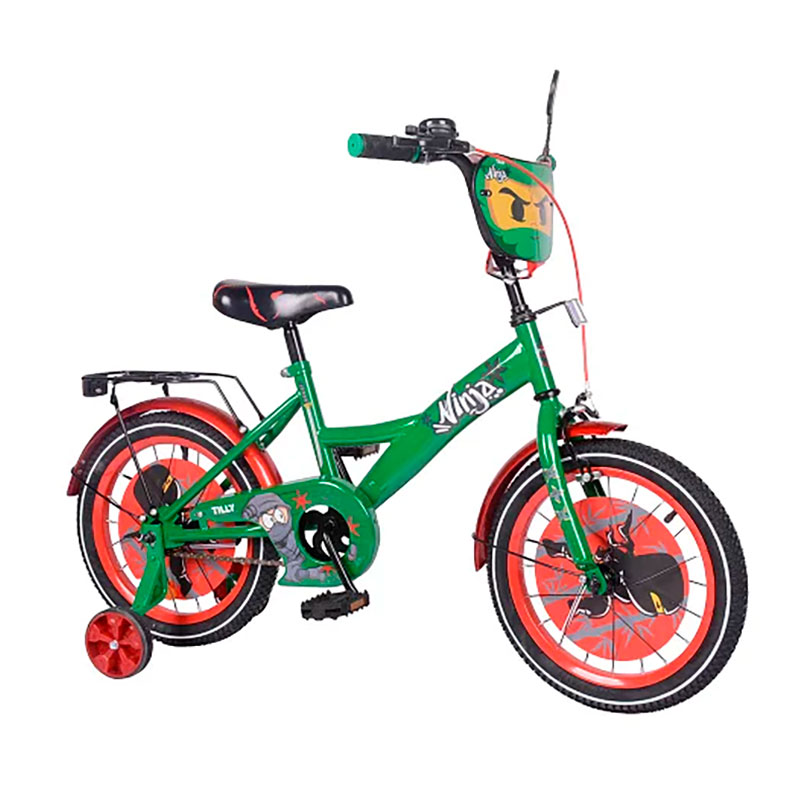Велосипед 2-х колесный TILLY Ninja khaki+red 16'