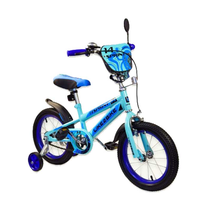 Велосипед 2-х колёсный 16' детский Like2bike Sprint голубой
