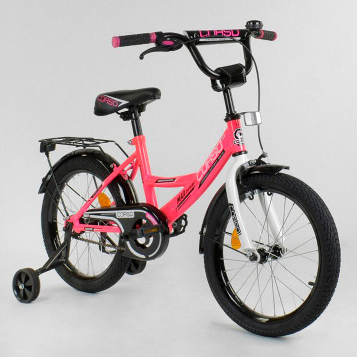 Велосипед 2-х колісний CORSO 18' дюймів Рожевий