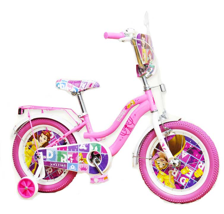 Велосипед детский 16' для дівчинки рожевий 'Принцеса'