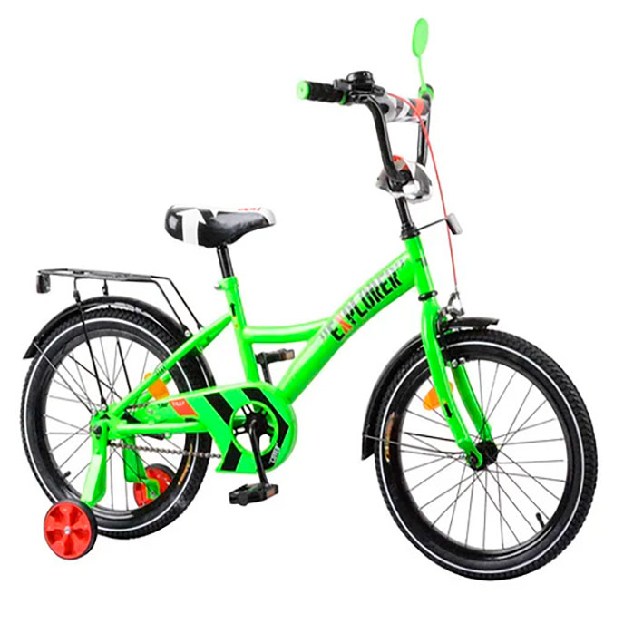 Велосипед дитячий 2-х колісний EXPLORER green 18' дюймів
