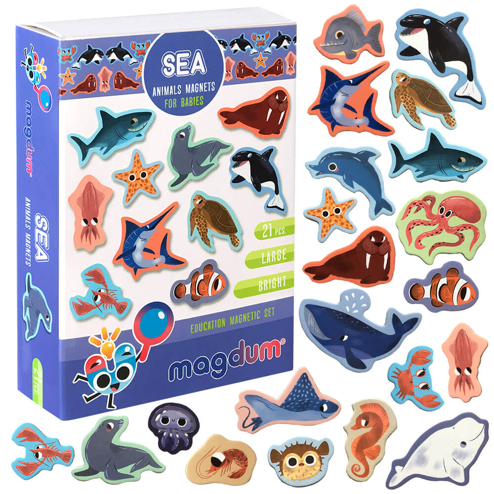 'Морские животные' набор магнитов для раннего развития