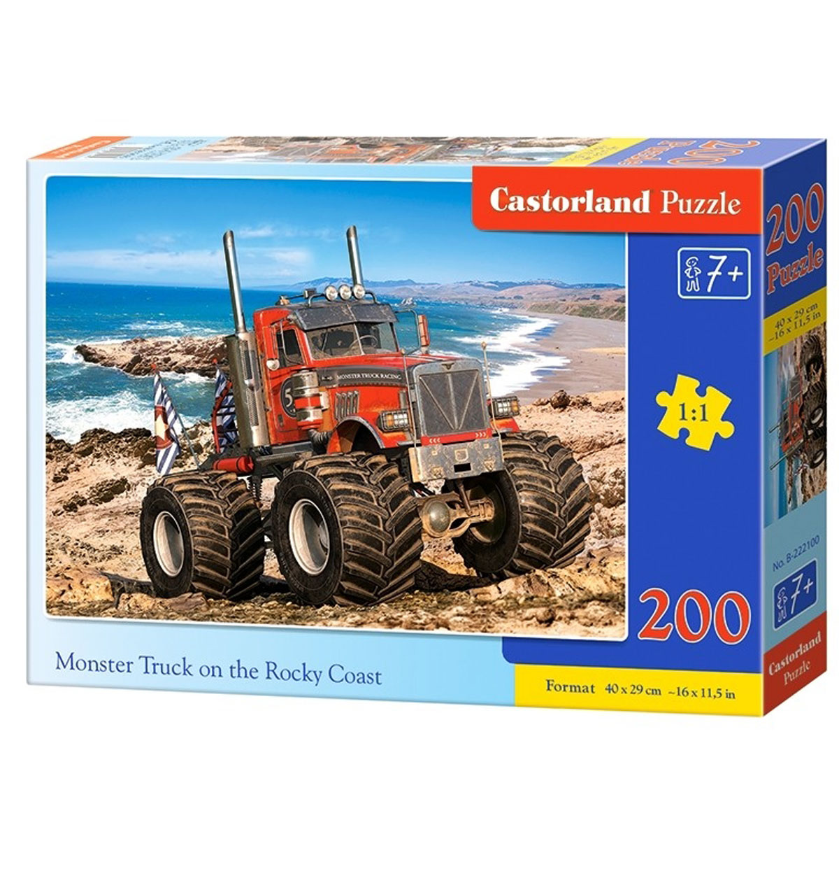 Пазлы 200. Puzzle Castorland Monster Truck. Castorland Puzzle 200. Пазл 200 деталей.