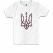 Дитяча футболка з орнаментным гербом України