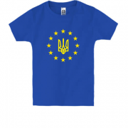 Детская футболка с гербом Украины - ЕС
