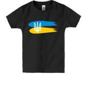 Детская футболка с гербом Украины и красками